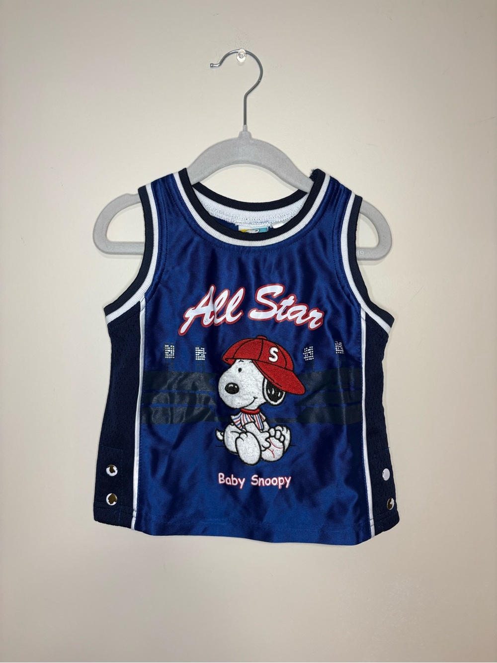Baby Snoopy All Star Navy Sleeveless Jersey